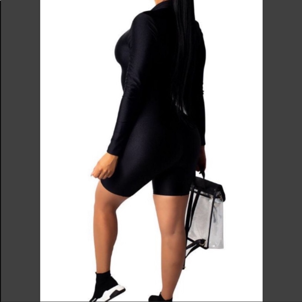 SALE 🔥🎉 Black Numeral Jumpsuit - Picture 2 of 5